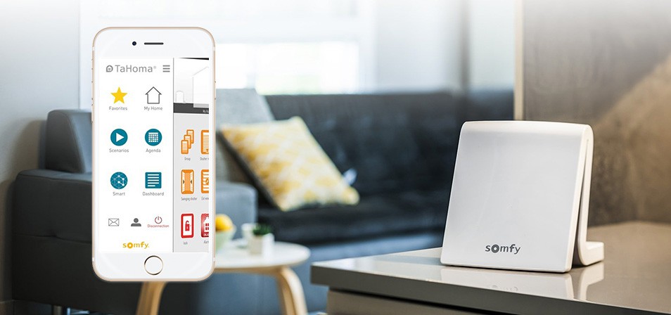 Somfy Smart Home Tahoma Box elektrische raamdecoratie
