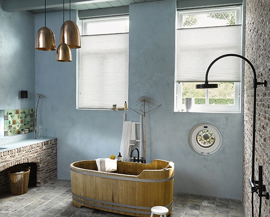 Luxaflex Plissé Shades Dustblock badkamer plisségordijnen