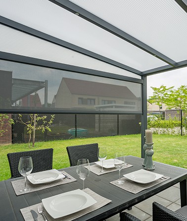 Verano terrasoverkapping Iseo screen overkapping uitbreiden polycarbonaat