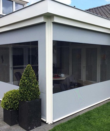 Ritsscreen zip screens voor buiten overkappingen terras transparante veranda screens doorzichtig