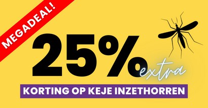 25% korting op inzethorren
