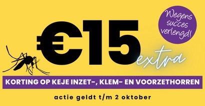 €15 korting op KeJe inzethor, klemhor en voorzethor